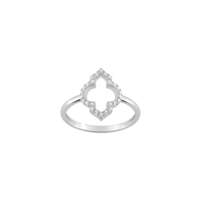 Bague en or blanc et diamant, 0.16ct