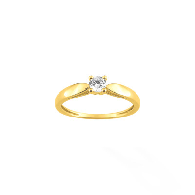 Solitaire en or jaune et diamant 0.20ct