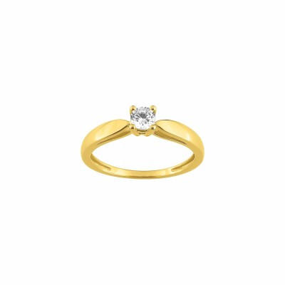 Solitaire en or jaune et diamant 0.25ct