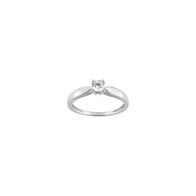 Solitaire en or blanc et diamant 0.25ct