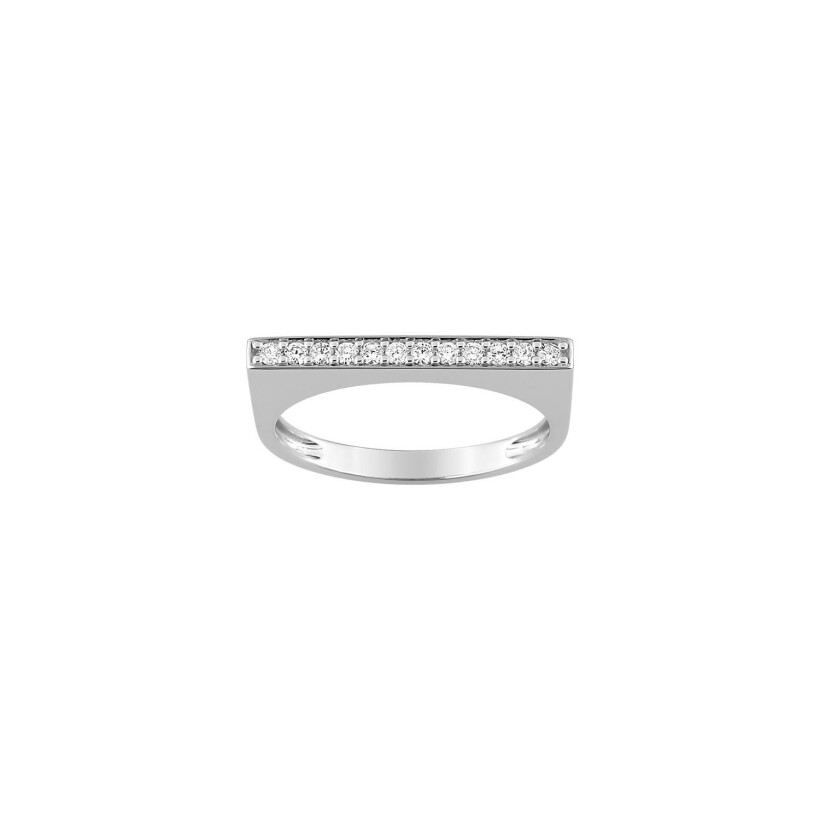 Bague en or blanc et diamant, 0.15ct