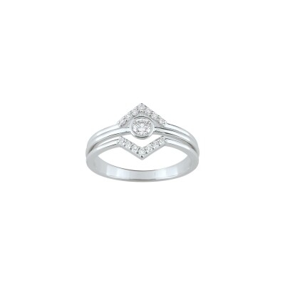 Bague en or blanc et diamant, 0.26ct