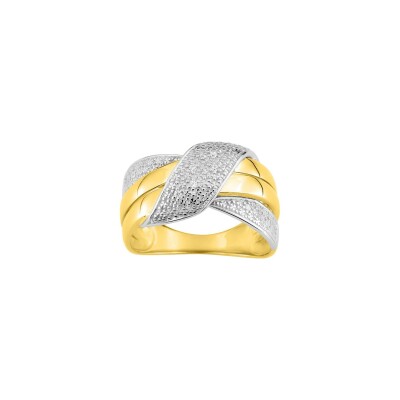 Bague en or jaune rhodié et diamant, 0.05ct