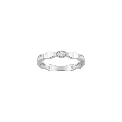 Bague en or blanc et diamant, 0.08ct