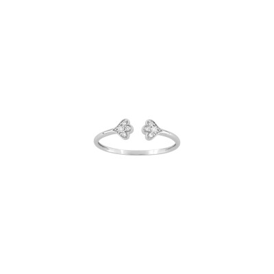 Bague en or blanc et diamant 0.05ct