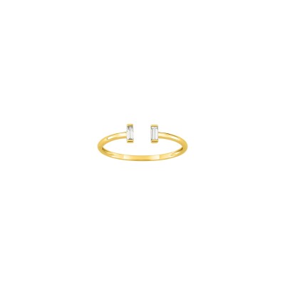 Bague en or jaune et diamant 0.10ct