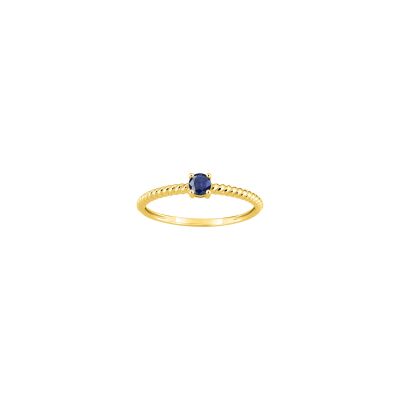 Bague en or jaune et saphir