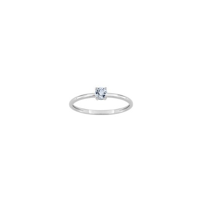 Bague en or blanc et aigue-marine