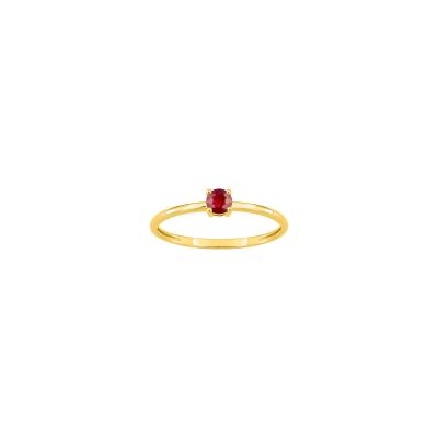 Bague en or jaune et rubis