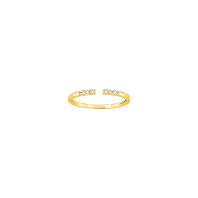 Bague en or jaune et diamant 0.08ct