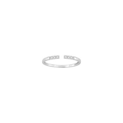 Bague en or blanc et diamant 0.08ct