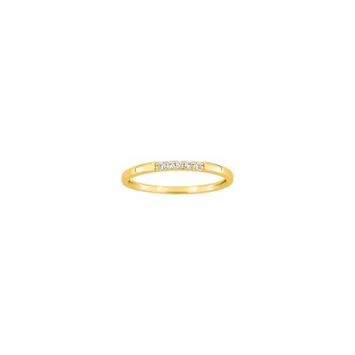 Bague en or jaune et diamant 0.07ct
