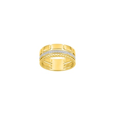Bague en or jaune et diamant 0.13ct