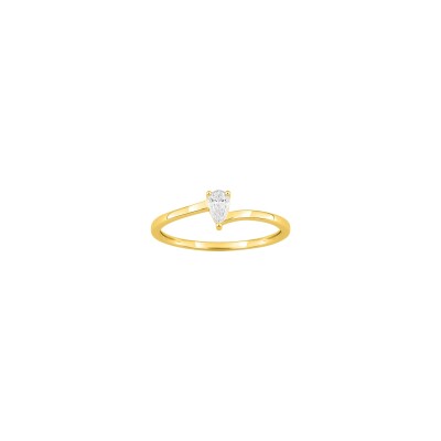 Bague en or jaune et diamant 0.25ct