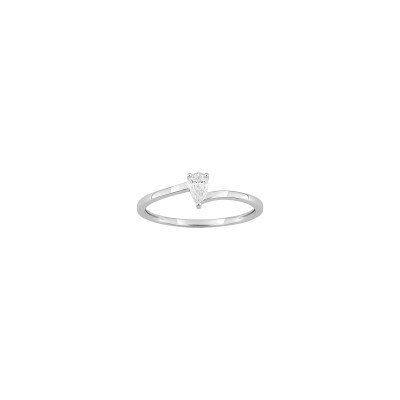 Bague en or blanc et diamant 0.25ct