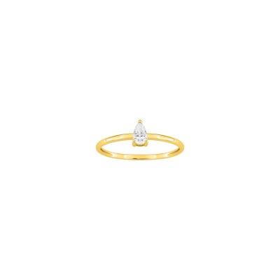 Bague en or jaune et diamant 0.25ct