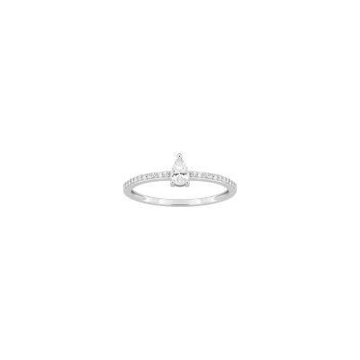Bague en or blanc et diamant 0.35ct