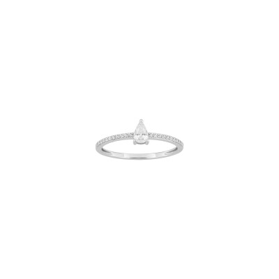 Bague en or blanc et diamant 0.40ct