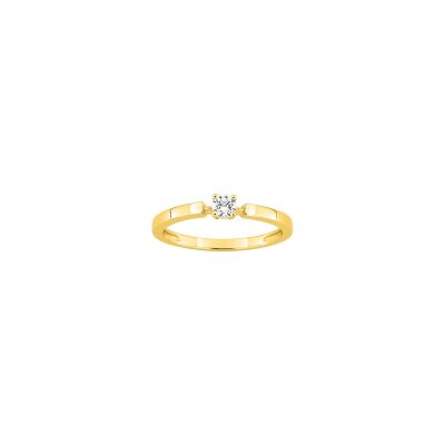 Bague en or jaune et diamant 0.15ct
