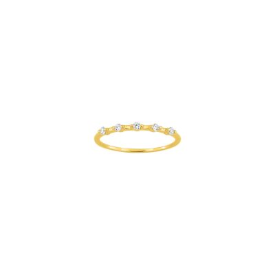 Bague en or jaune et diamant 0.11ct