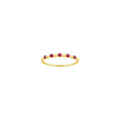 Bague en or jaune et rubis