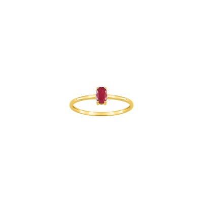 Bague en or jaune et rubis
