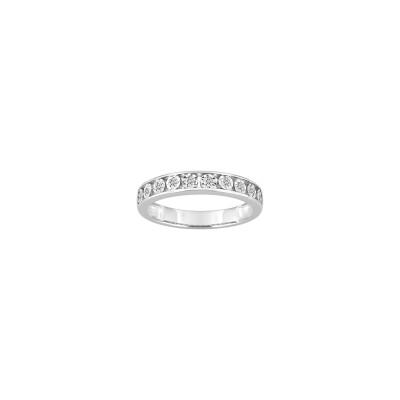 Alliance en or blanc et diamant 0.16ct