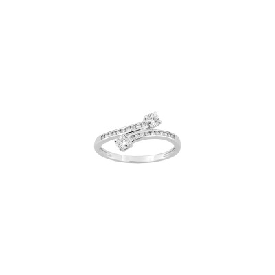 Bague en or blanc et diamant 0.30ct