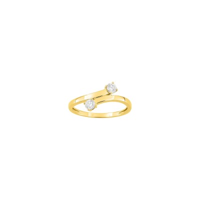 Bague en or jaune et diamant 0.20ct