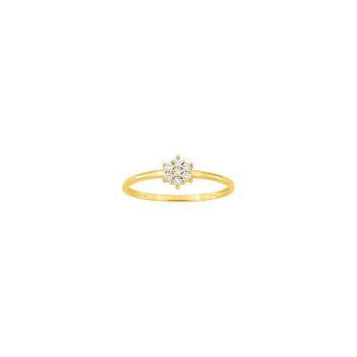 Bague en or jaune et diamant 0.09ct