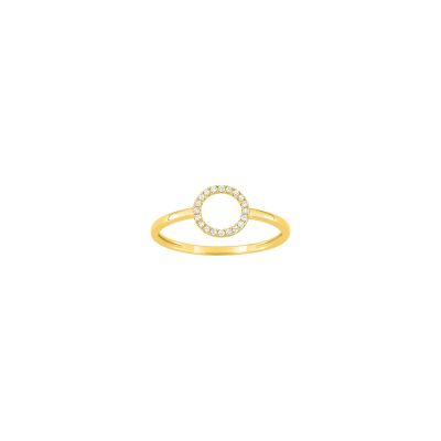 Bague en or jaune et diamant 0.06ct