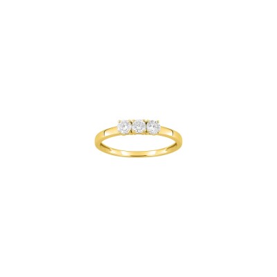 Bague en or jaune et diamant 0.30ct