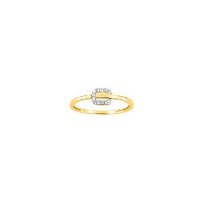 Bague en or jaune et diamant 0.06ct