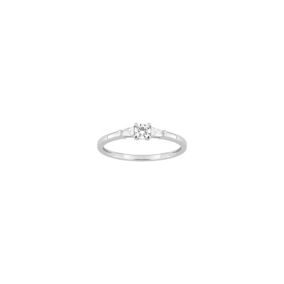 Bague en or blanc et diamant 0.27ct