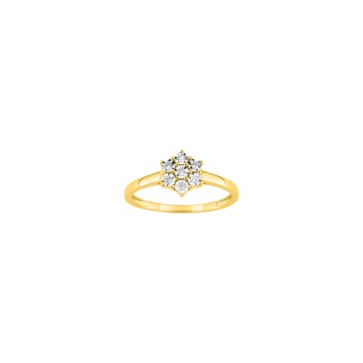 Bague en or jaune et diamant 0.07ct