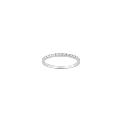 Bague en or blanc et diamant 0.15ct