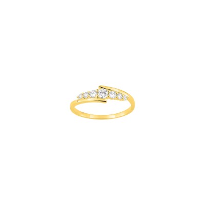 Bague en or jaune et diamant 0.30ct