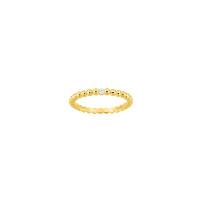 Bague en or jaune et diamant 0.04ct