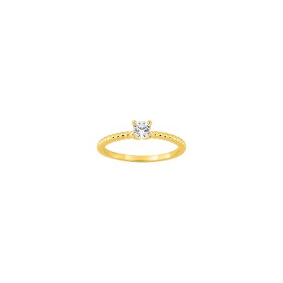 Solitaire en or jaune et diamant 0.30ct