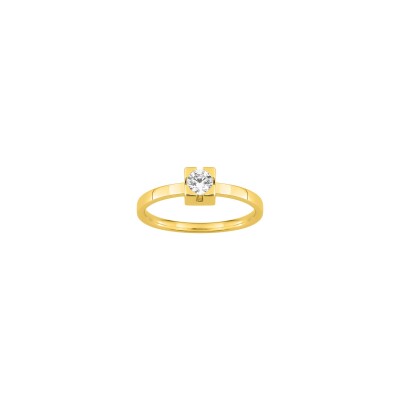Solitaire en or jaune et diamant 0.25ct