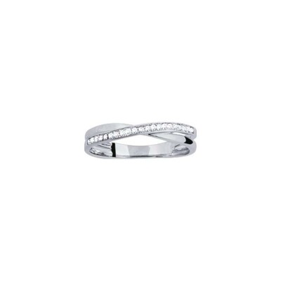 Bague en or blanc et diamant, 0.07ct