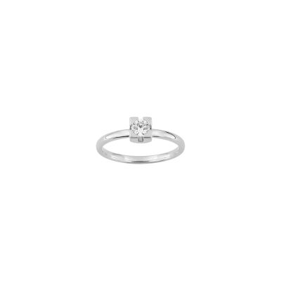 Solitaire en or blanc et diamant 0.30ct