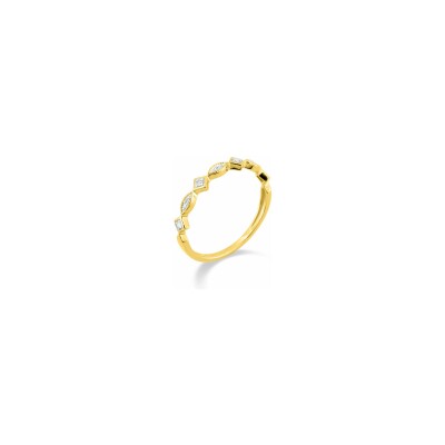 Bague en or jaune rhodié et diamant 0.05ct