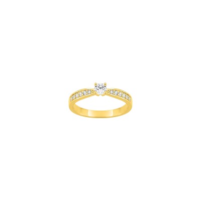 Bague en or jaune et diamant 0.41ct