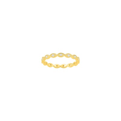 Bague en or jaune et diamant 0.12ct