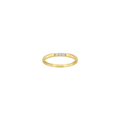 Bague en or jaune et diamant 0.06ct