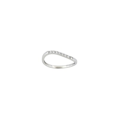 Bague en or blanc et diamant 0.13ct