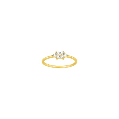 Bague en or jaune et diamant 0.18ct