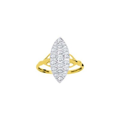 Bague en or jaune et diamant, 0.21ct