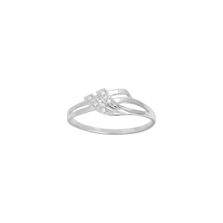 Bague en or blanc et diamant, 0.02ct